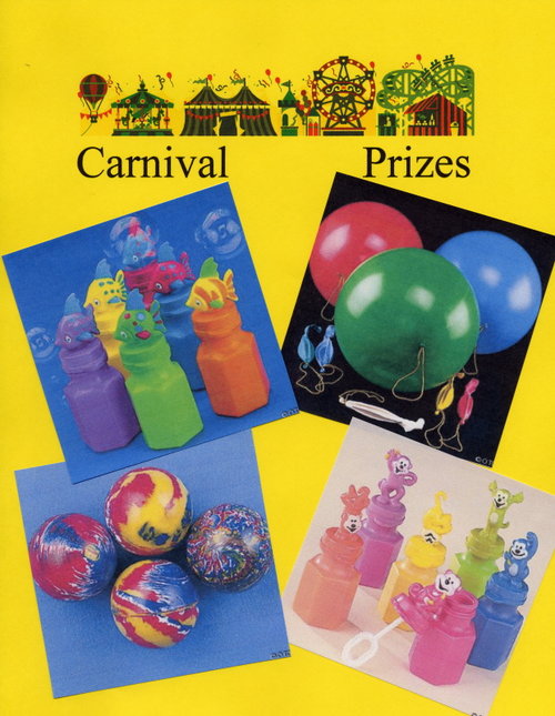 Carnival Prizes - Fish, Balloons, Bouncy Balls, Bubbles
