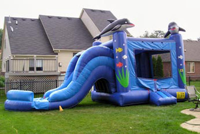 Sea World Combo Inflatable Moonwalk Bouncer
